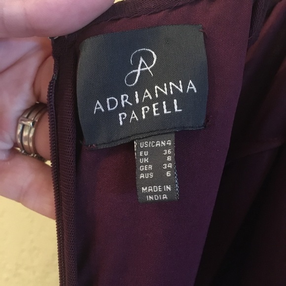 ADRIANNA PAPELL Art Deco Beaded Blouson Gown Dress - Picture 10 of 14